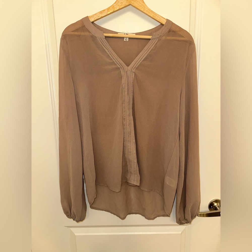 Taupe Blouse Women’s L For Teaching Top